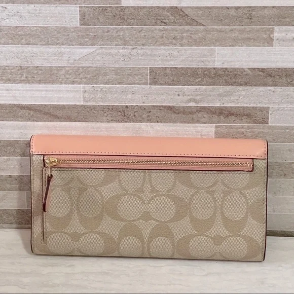 - Coach Slim Trifold Wallet In Signature Canvas